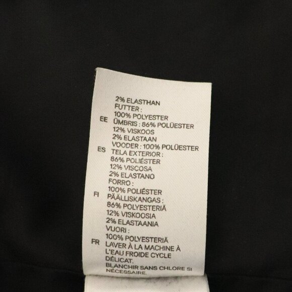 H&M Women's Grey Sz 10 Double-Breasted Lined Collared Long Sleeve Pocket Coat - Picture 15 of 15